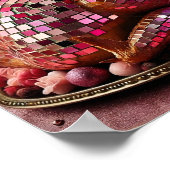 Funny Disco Turkey Wall Art Poster (Hoek)