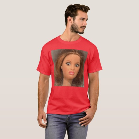 Funny Disgusting Doll face Meme friends T-shirt (Voorkant volledig)