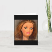 Funny Disgusting Doll Face Meme Kaart (Voorkant)