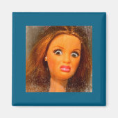 Funny Disgusting Doll Face Meme Magneet (Voorkant)