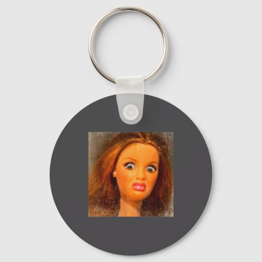 Funny Disgusting Doll Face Meme  Sleutelhanger (Voorkant)