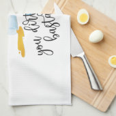 Funny Dish Design Theedoek (Quarter Fold)