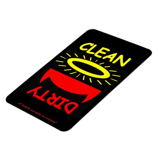 Funny Dishwasher Magnet Devil Angel Magneet (Linkerzijde)