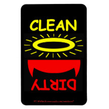 Funny Dishwasher Magnet Devil Angel