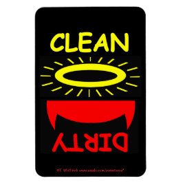 Funny Dishwasher Magnet Devil Angel Magneet