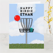 Funny Disk Golf Birthday Kaart (Gele Bloem)