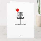 Funny Disk Golf Birthday Kaart (Achterkant)