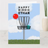 Funny Disk Golf Birthday Kaart (Voorkant)