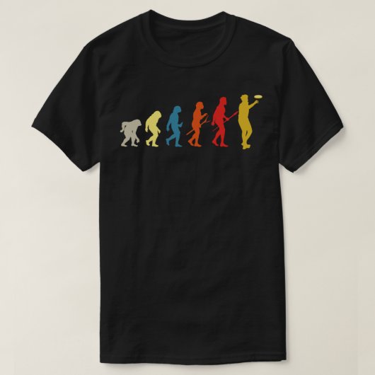 Funny Disk Golf Evolution Frisbee T-shirt (Design voorkant)