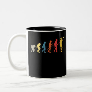 Funny Disk Golf Evolution Gift  Frisbee Tweekleurige Koffiemok
