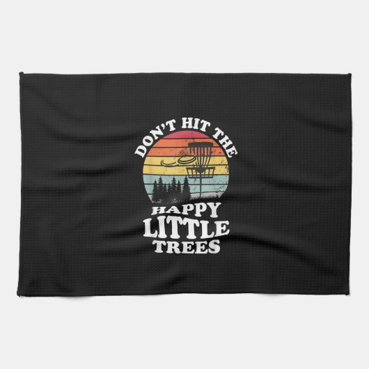 Funny Disk Golf Frisbee Golfing Player Sport Manne Theedoek (Horizontaal)