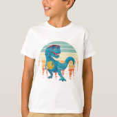 Funny Disk Golf Gift Dinosaur Disk Golf Player Shi T-shirt (Voorkant)