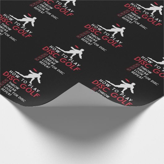 Funny Disk Golf Instruction Frisbee Disk Golfing Cadeaupapier (Hoek)