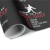 Funny Disk Golf Instruction Frisbee Disk Golfing Cadeaupapier (Rol Hoek)