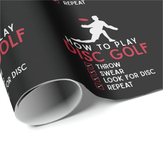 Funny Disk Golf Instruction Frisbee Disk Golfing Cadeaupapier (Rol Hoek)