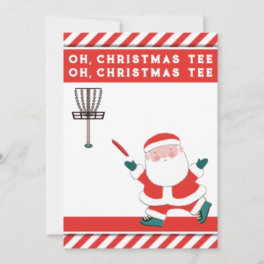 Funny Disk Golf-kerstfeestkaarten Feestdagenkaart (Voorkant)