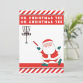 Funny Disk Golf-kerstfeestkaarten Feestdagenkaart (Staand voorkant)
