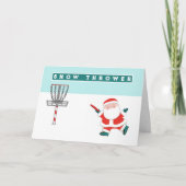 Funny Disk Golf Kerstmis Feestdagen Kaart (Voorkant)