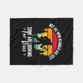 Funny Disk Golf Lover Graphic voor vrouwen en Mann Fleece Deken (Voorkant (Horizontaal))