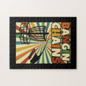 Funny Disk Golf Player Gezegde I Bangin' Chains Legpuzzel (Horizontaal)