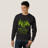 Funny Disk Golf Player Gift Stomme Tree Golf Trui (Voorkant volledig)
