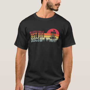 Funny Disk Golf, Retro Sunset No Little Balls T-shirt