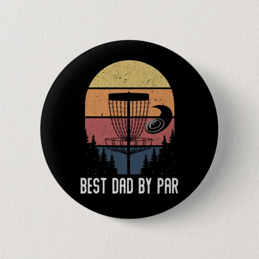 Funny Disk Golf Vader Frisbee Pap Ronde Button 5,7 Cm (Voorkant)