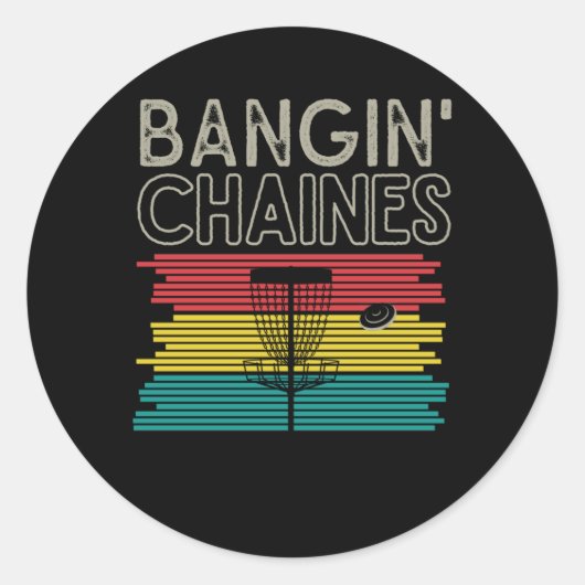 Funny Disk Golfing Sport Frisbee Disk Golf Player Ronde Sticker (Voorkant)