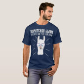 Funny Dispatcher Llama Noodinterventie T-shirt (Voorkant volledig)