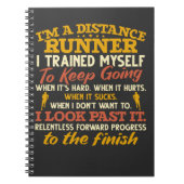 Funny Distance Runner Quote Athlete Notitieboek (Voorkant)