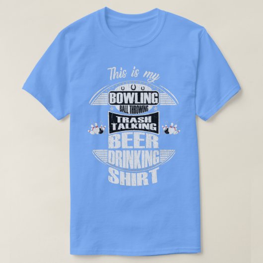 Funny Distress Bowling Ball Throting T T-shirt (Design voorkant)