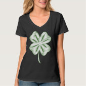 Funny Distressed Four Leaf Clover St Patrick's Day T-shirt (Voorkant)