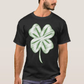 Funny Distressed Four Leaf Clover St Patrick's Day T-shirt (Voorkant)