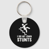 Funny Distressed I Do My Own Stunts Sleutelhanger (Voorkant)