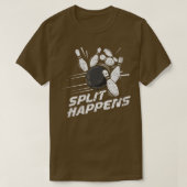 Funny Distressed Split Happens  Bowling Team Gift  T-shirt (Design voorkant)