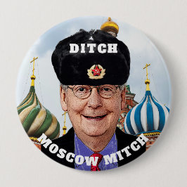 Funny "Ditch Moskou Mitch" McConnell Ronde Button 4,0 Cm