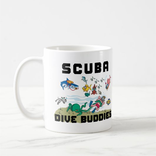 Funny Dive Buddy SCUBA Dive Buddy Koffiemok (Links)