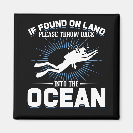 Funny Diver Joke Scuba Diving Magneet (Voorkant)