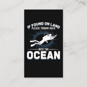 Funny Diver Joke Scuba Diving Visitekaartje