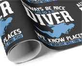 Funny Diver Scuba Diving Cadeaupapier (Rol Hoek)