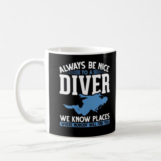 Funny Diver Scuba Diving Koffiemok (Links)
