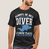 Funny Diver Scuba Diving T-shirt (Voorkant)