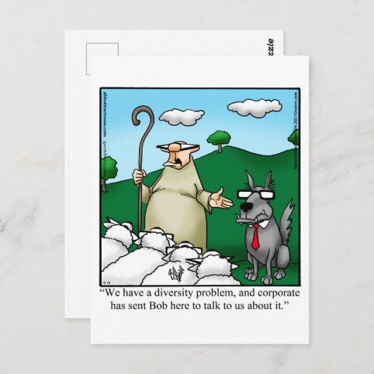 Funny Diversity Humor Briefkaart (Voorkant / Achterkant)