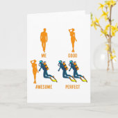 Funny Diving Scuba Diver Apparel Ocean Lover Dive Kaart (Gele Bloem)