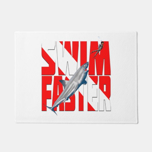 Funny Diving Swim Sneller Deurmat (Voorkant)