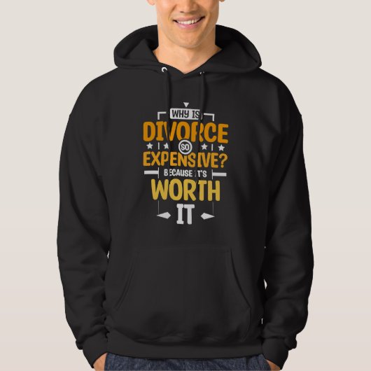 Funny divorce and divorce party with divorce suppo hoodie (Voorkant)