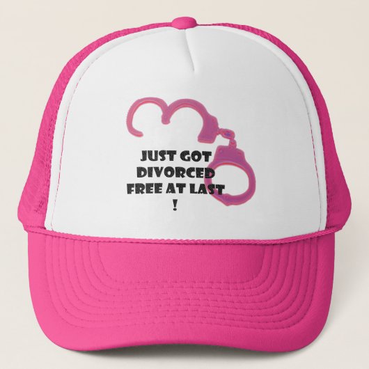 Funny Divorce, eindelijk gratis met open handboei Trucker Pet (Voorkant)