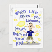 Funny Divorce/Ex-Husband Cartoon Briefkaart (Voorkant / Achterkant)