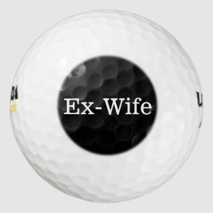 Funny Divorce Gift Humoureuze Message Golfer Joke Golfballen