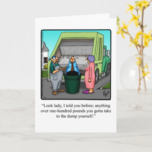 Funny Divorce Humor Wenskaart Kaart (Gele Bloem)